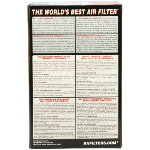 K&N Yamaha Rhino 450 & 660 Air Filter 7 K&N Yamaha Rhino 450 & 660 Air Filter - Image 5