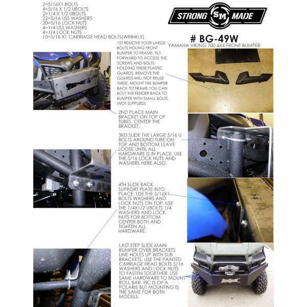 Viking 700 Front Winch Bumper 3 Viking 700 Front Winch Bumper