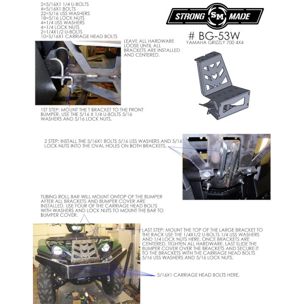 Grizzly 700 Front Winch Bumper 3 Grizzly 700 Front Winch Bumper