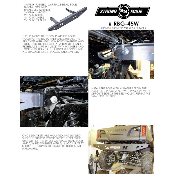 Pioneer 700 Rear Bumper 3 Pioneer 700 Rear Bumper